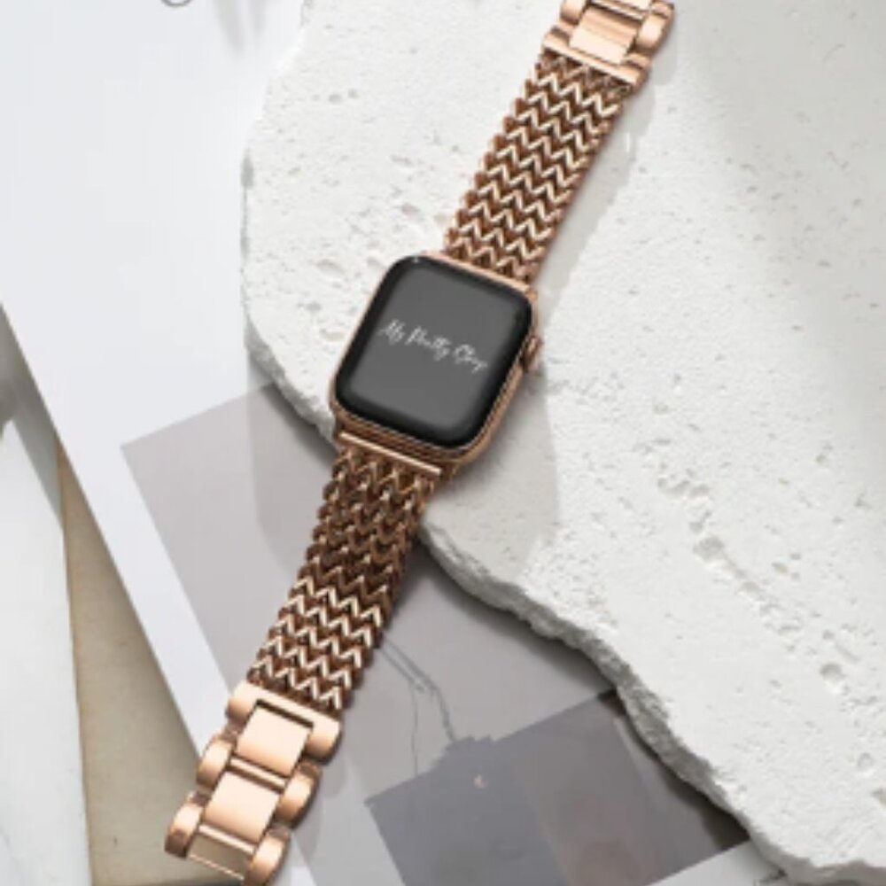 My Pretty Strap - Apple Watch Mermaid Stainless Steel Strap Rose Gold